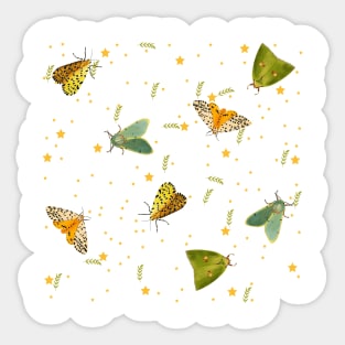 Green and yellow butterflies Sticker